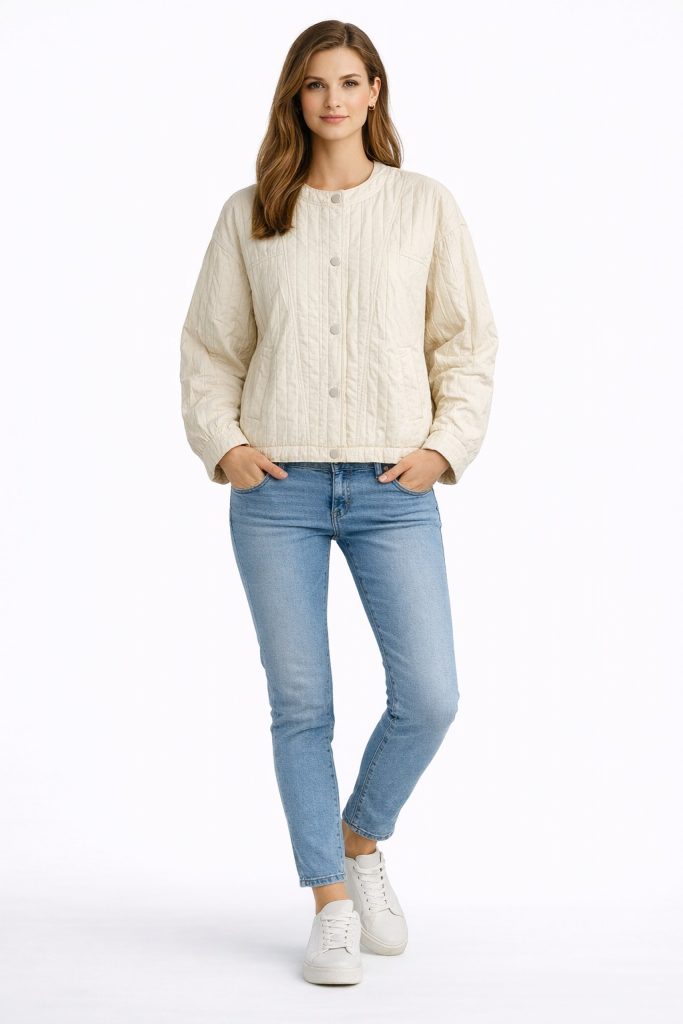 ON TRİKO Çizgi Detaylı Mont 70706