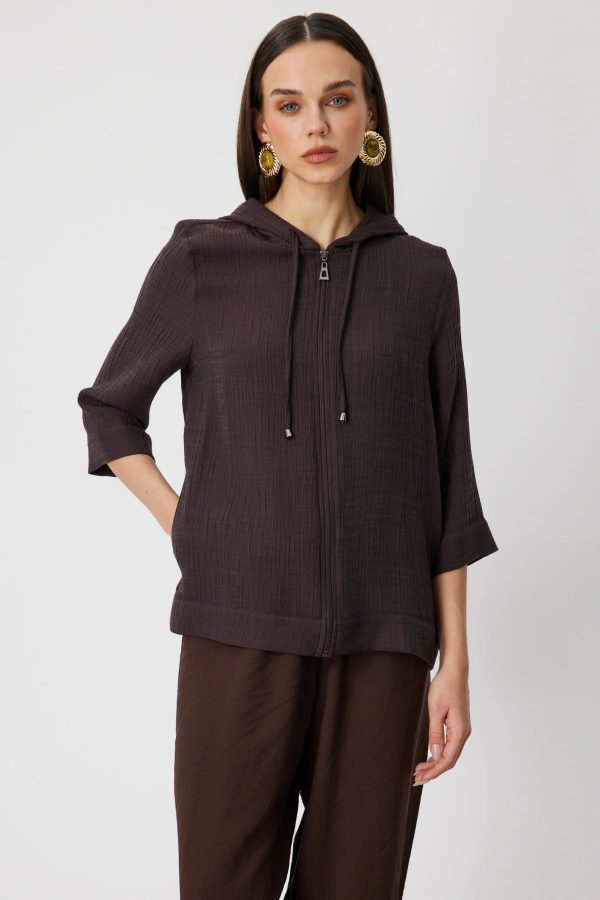 ON TRİKO Yarım Kol Kapüşonlu Sweat 72700