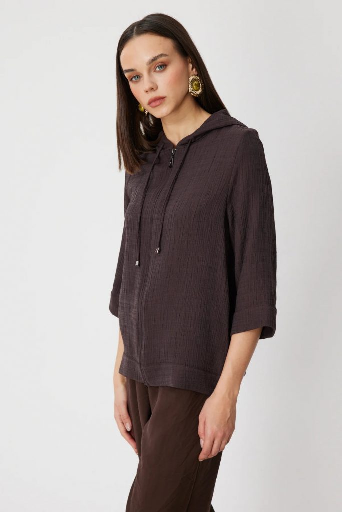 ON TRİKO Yarım Kol Kapüşonlu Sweat 72700