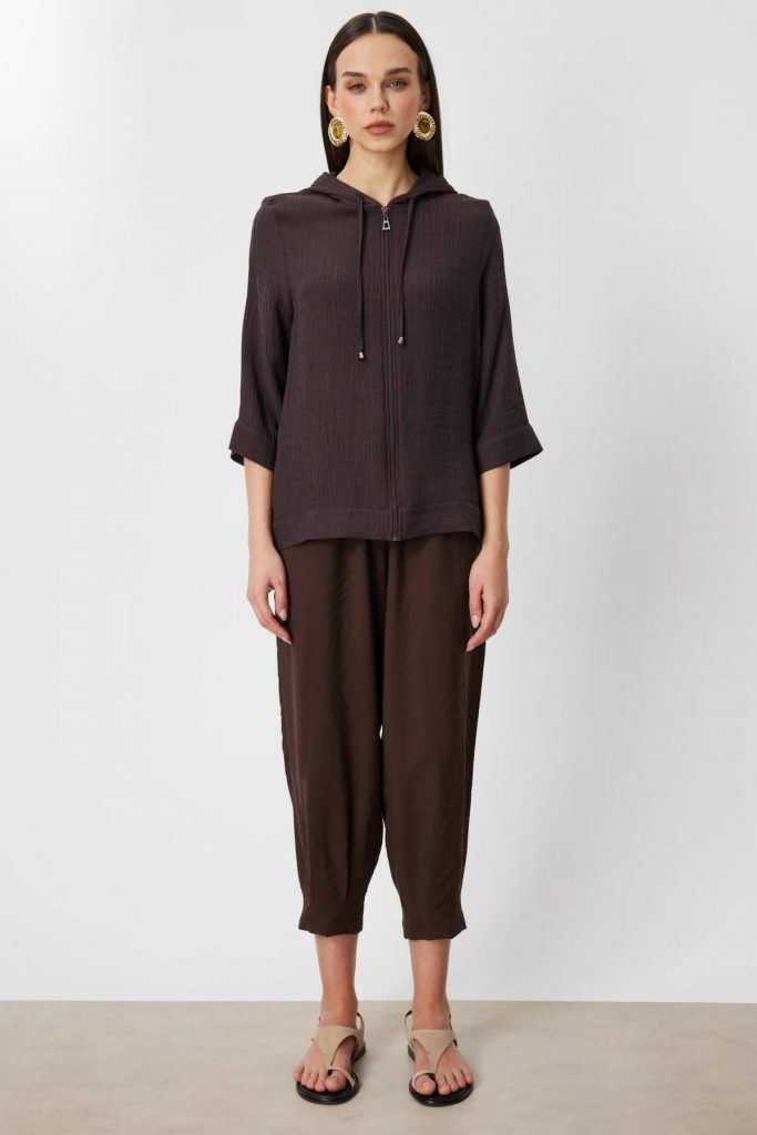 ON TRİKO Yarım Kol Kapüşonlu Sweat 72700