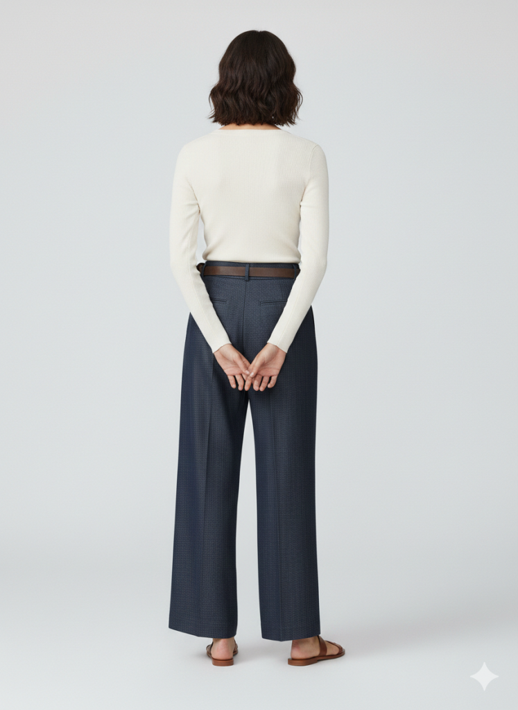 ON TRİKO Kemerli Cüzdanlı Pantolon 70113 - İNDİGO