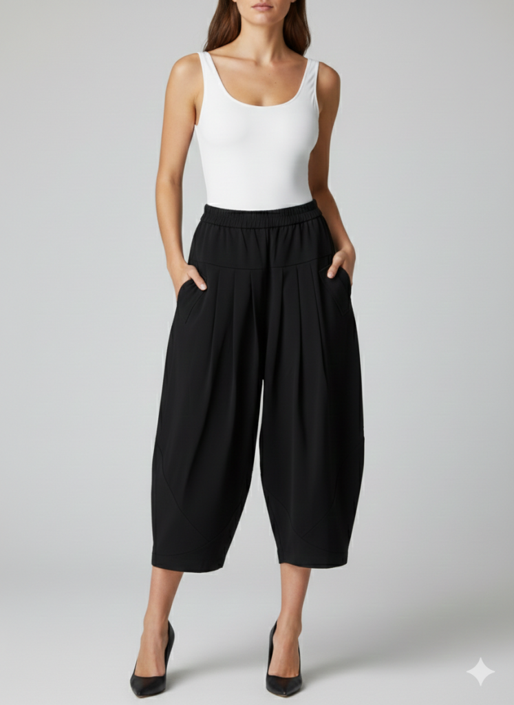 ON TRİKO Şalvar Pantolon 70116 - Siyah