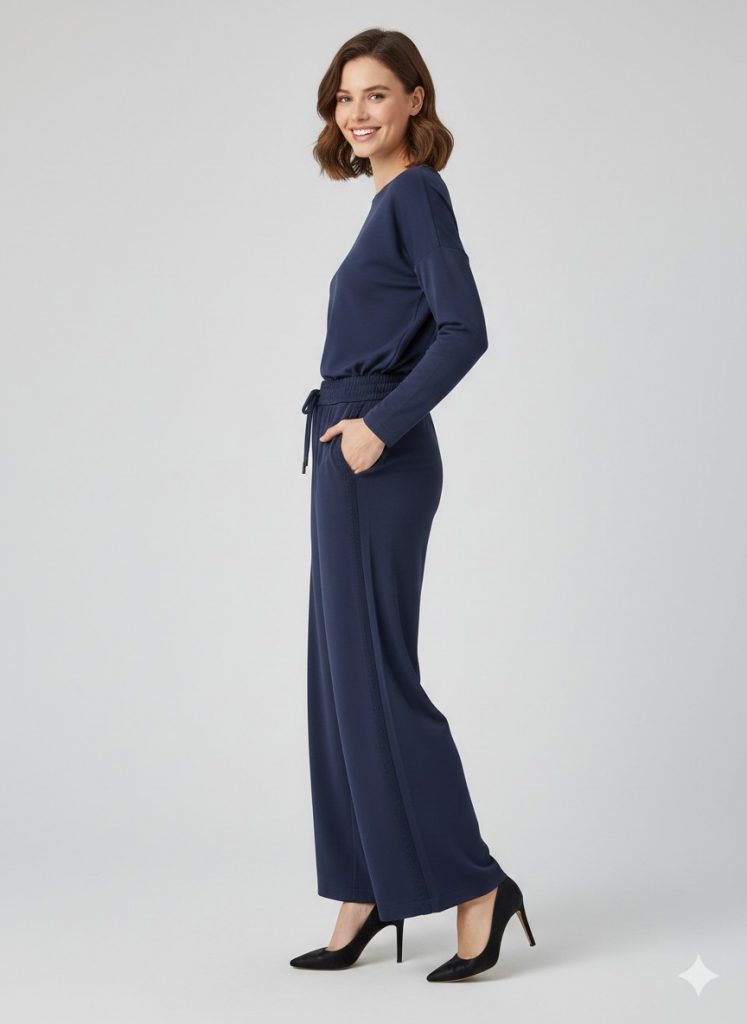 ON TRİKO Rahat Kesim Pantolon 70119 - Lacivert