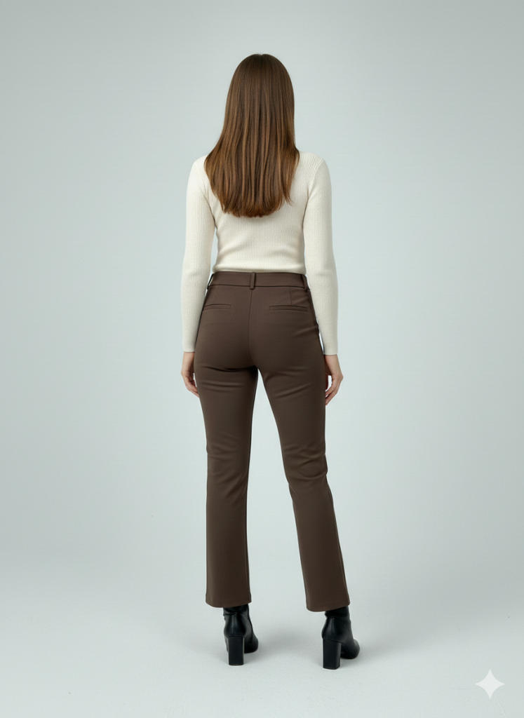 ON TRİKO Çimalı Bol Paça Pantolon 70121 - kahve