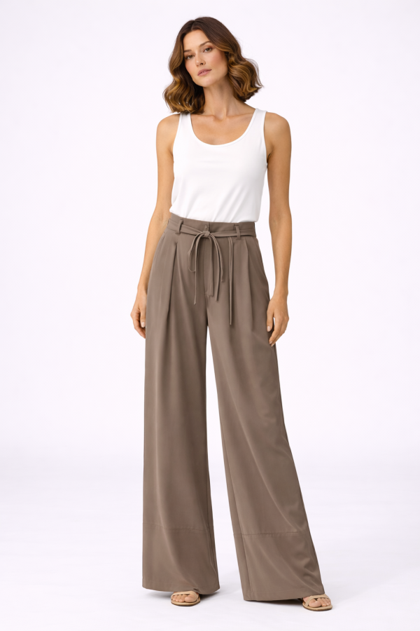 ON TRİKO Pileli İp Kemerli Pantolon 70135