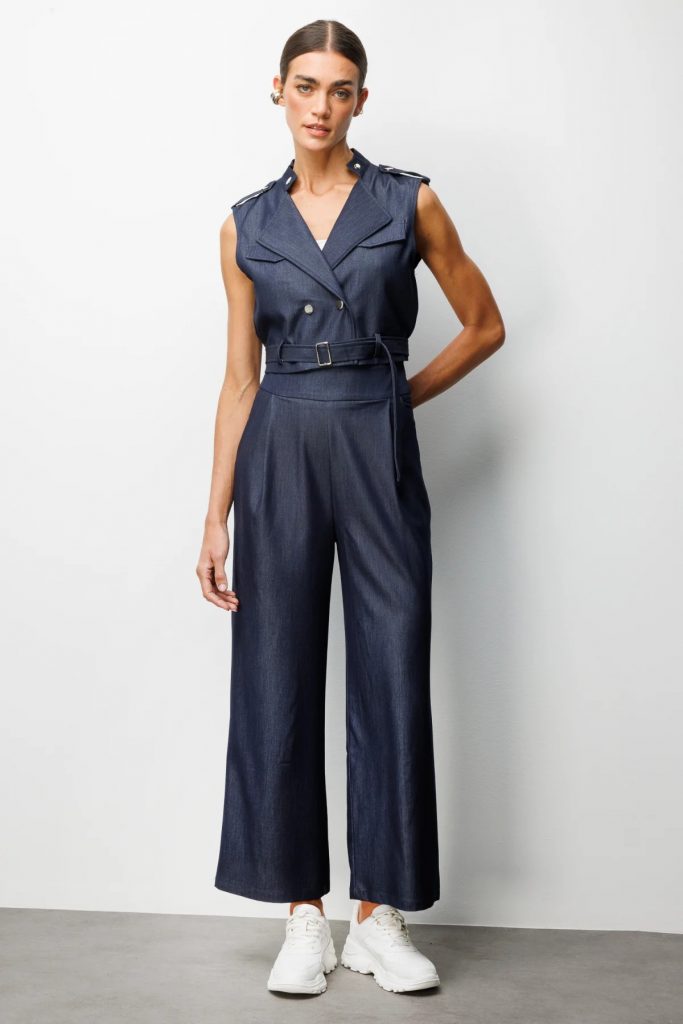 ON TRİKO Pile Detaylı Bol Paça Pantolon 70920