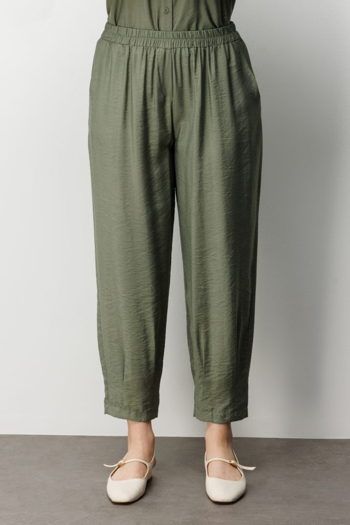 ON TRİKO Paçası Pileli Bilek Boy Pantolon 72317