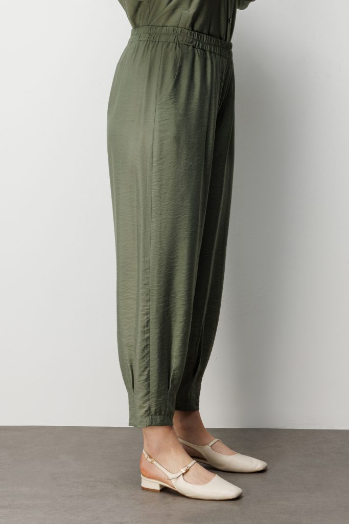 ON TRİKO Paçası Pileli Bilek Boy Pantolon 72317