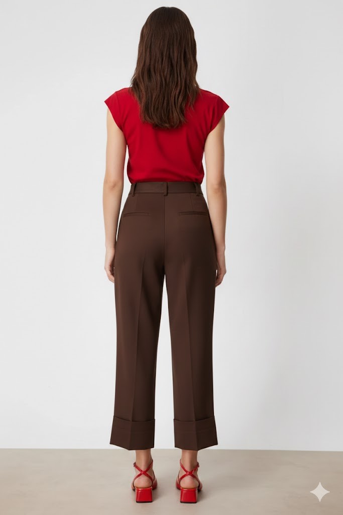 ON TRİKO Double Paça Pantolon 74126 - kahve