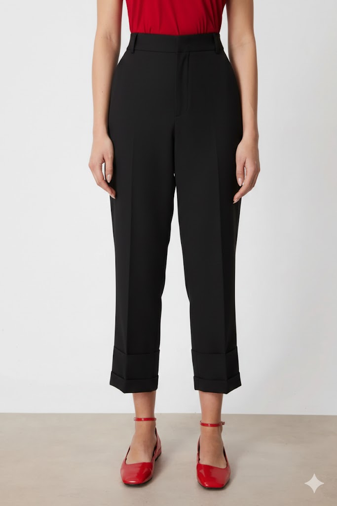 ON TRİKO Double Paça Pantolon 74126 - Siyah