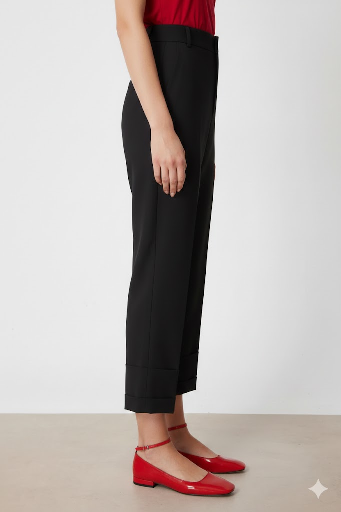 ON TRİKO Double Paça Pantolon 74126 - Siyah