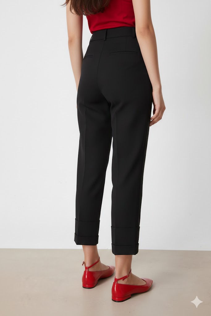 ON TRİKO Double Paça Pantolon 74126 - Siyah