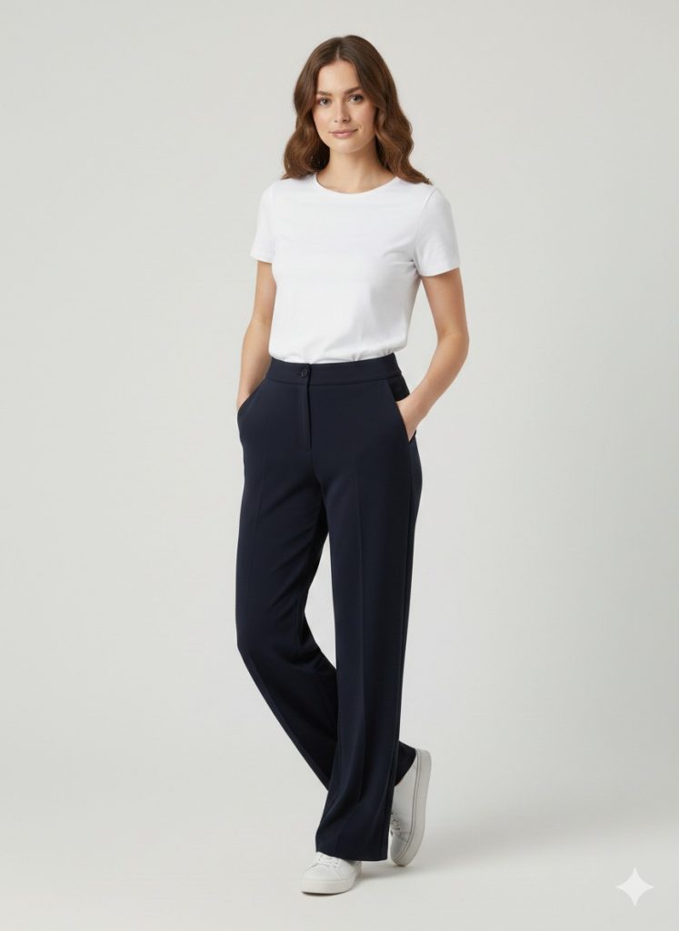 ON TRİKO Bol Paça Pantolon 74703 - Lacivert