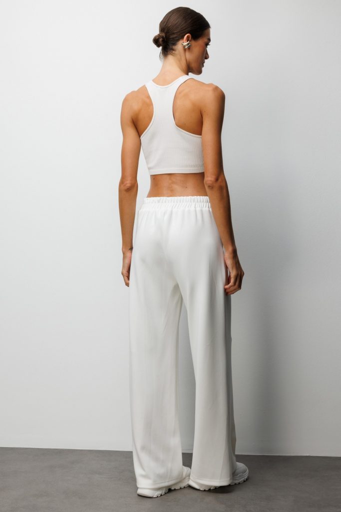 ON TRİKO Bol Paça Çimalı Eşofman Altı 76334 - EKRU