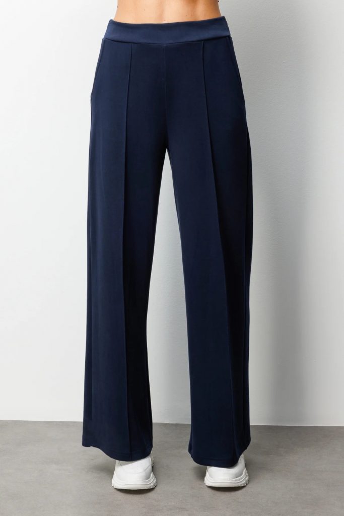 ON TRİKO Bol Paça Çimalı Eşofman Altı 76334 - Lacivert