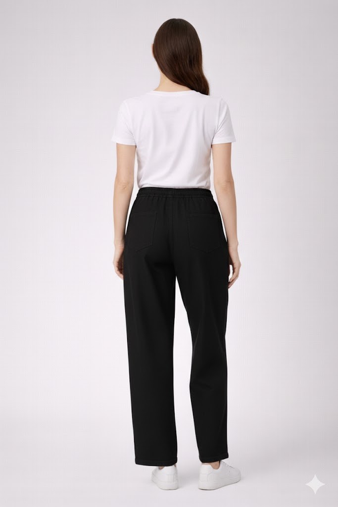 ON TRİKO Kadın Pantolon  78101 - Siyah