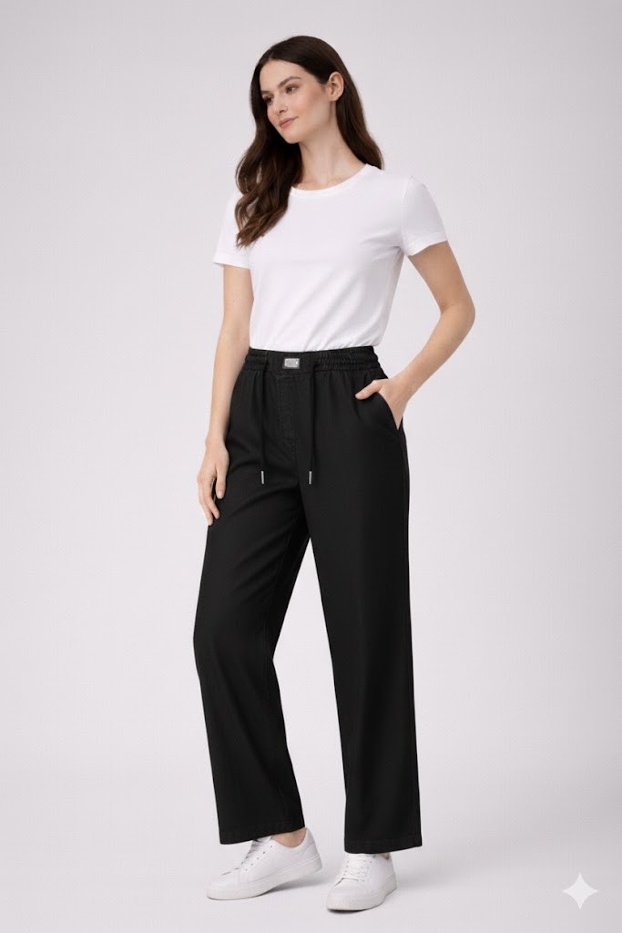 ON TRİKO Kadın Pantolon  78101 - Siyah