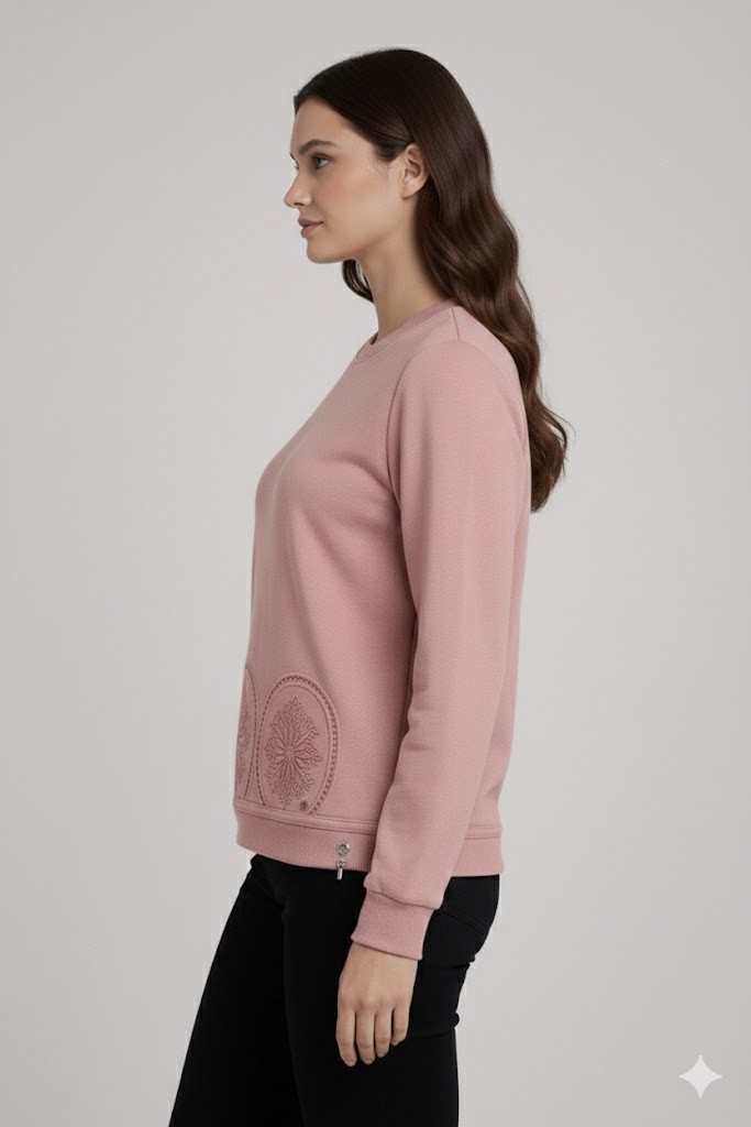 ON TRİKO Sweat 70349 - PUDRA