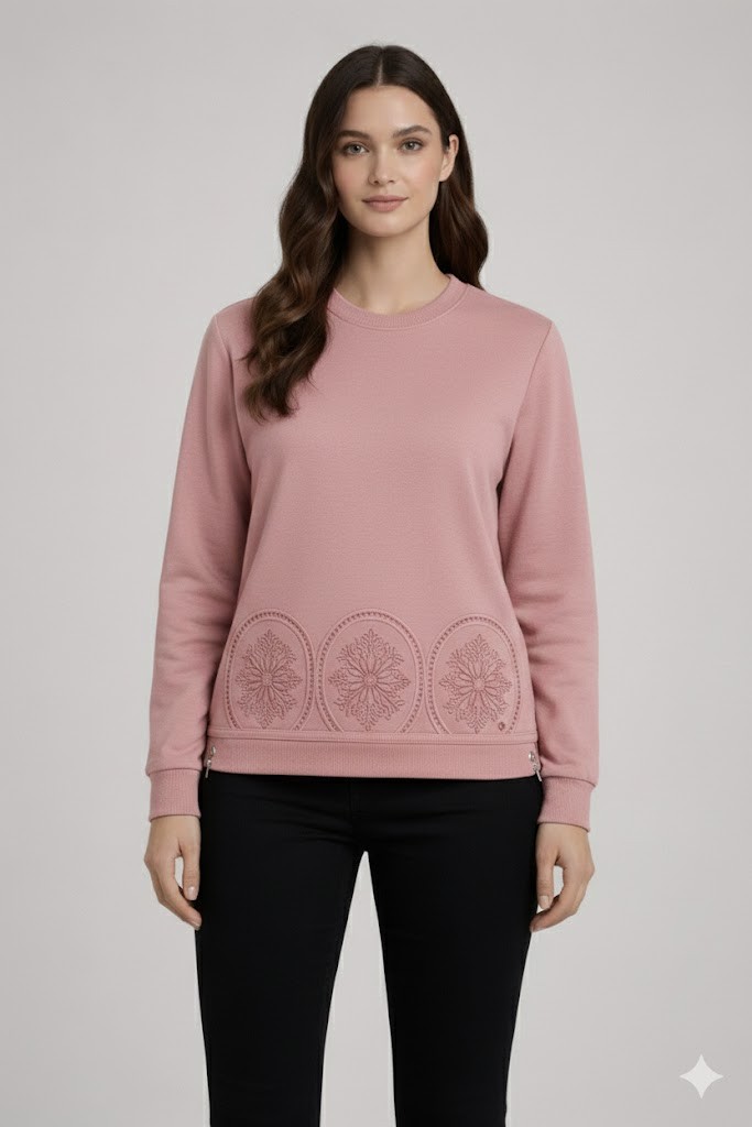 ON TRİKO Sweat 70349 - PUDRA