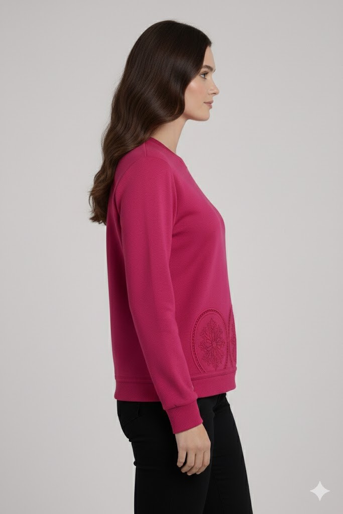 ON TRİKO Sweat 70349 - fusya
