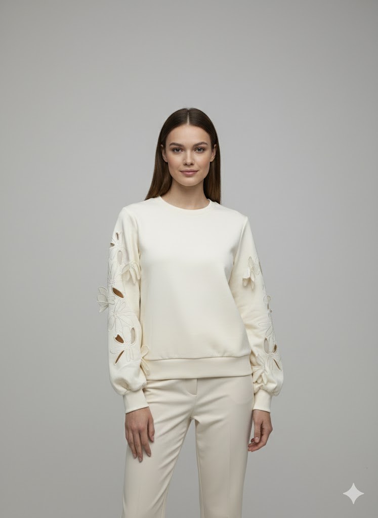 ON TRİKO Sweat 70351 - EKRU