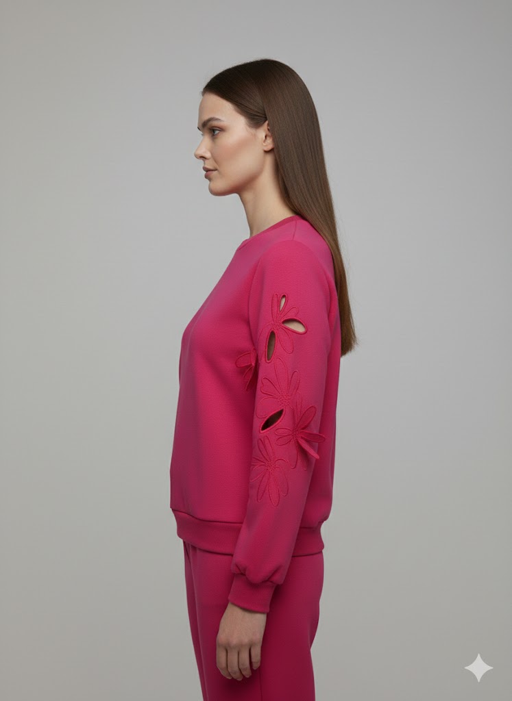 ON TRİKO Sweat 70351 - fusya