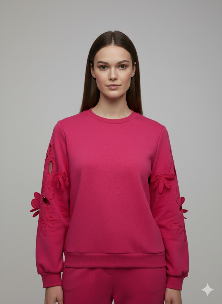 ON TRİKO Sweat 70351 - fusya