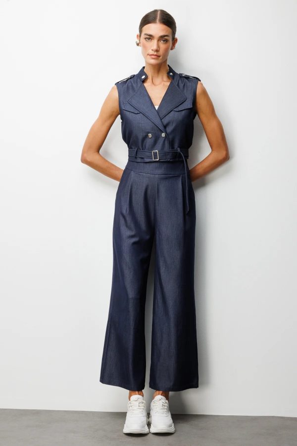 ON TRİKO Beli Kemerli Crop Yelek 70919