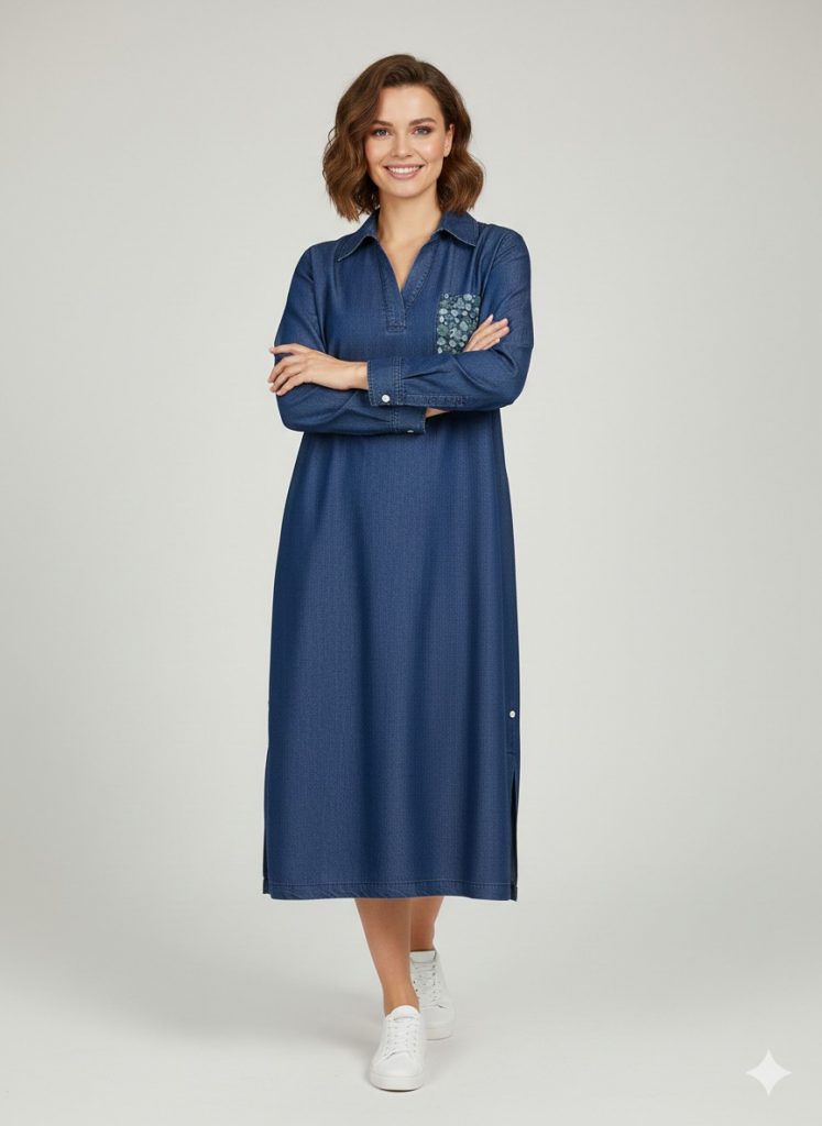 SEDNA Cebi Nakışlı Elbise 7805