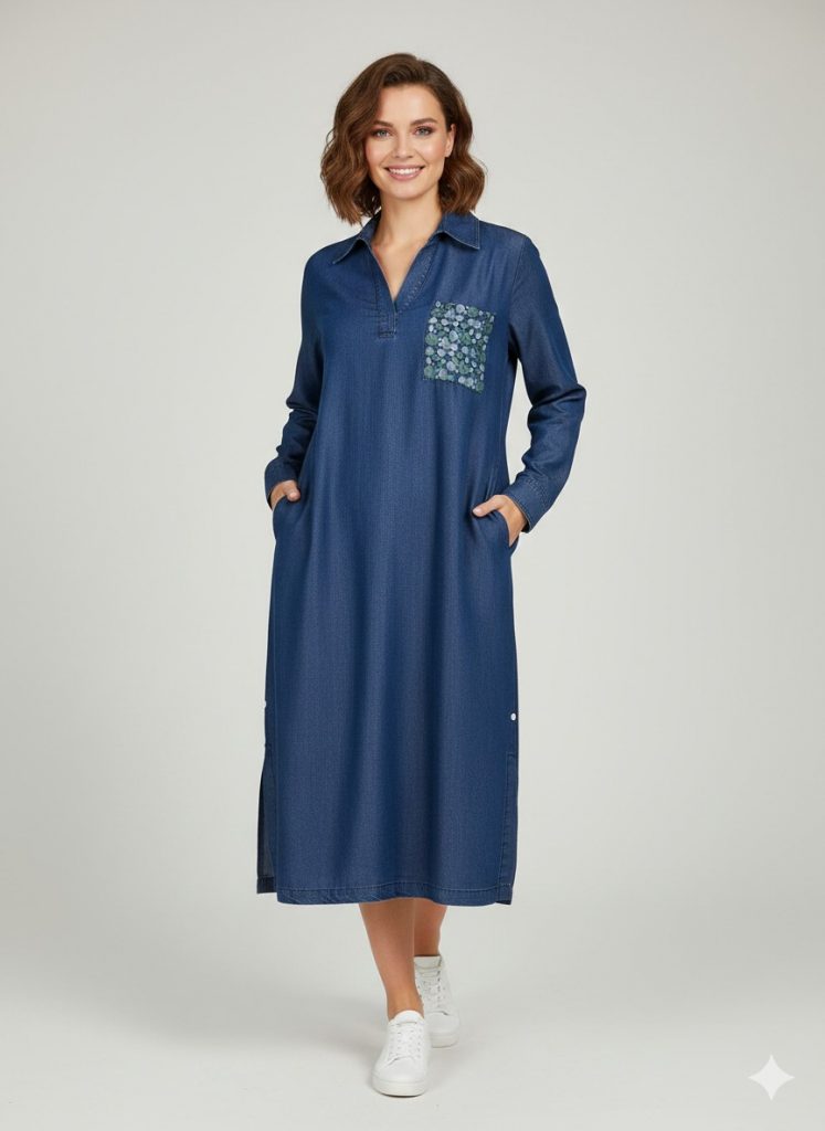 SEDNA Cebi Nakışlı Elbise 7805