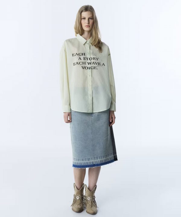 TWIST Slogan Ve Görsel Baskılı Gömlek TS1260025110