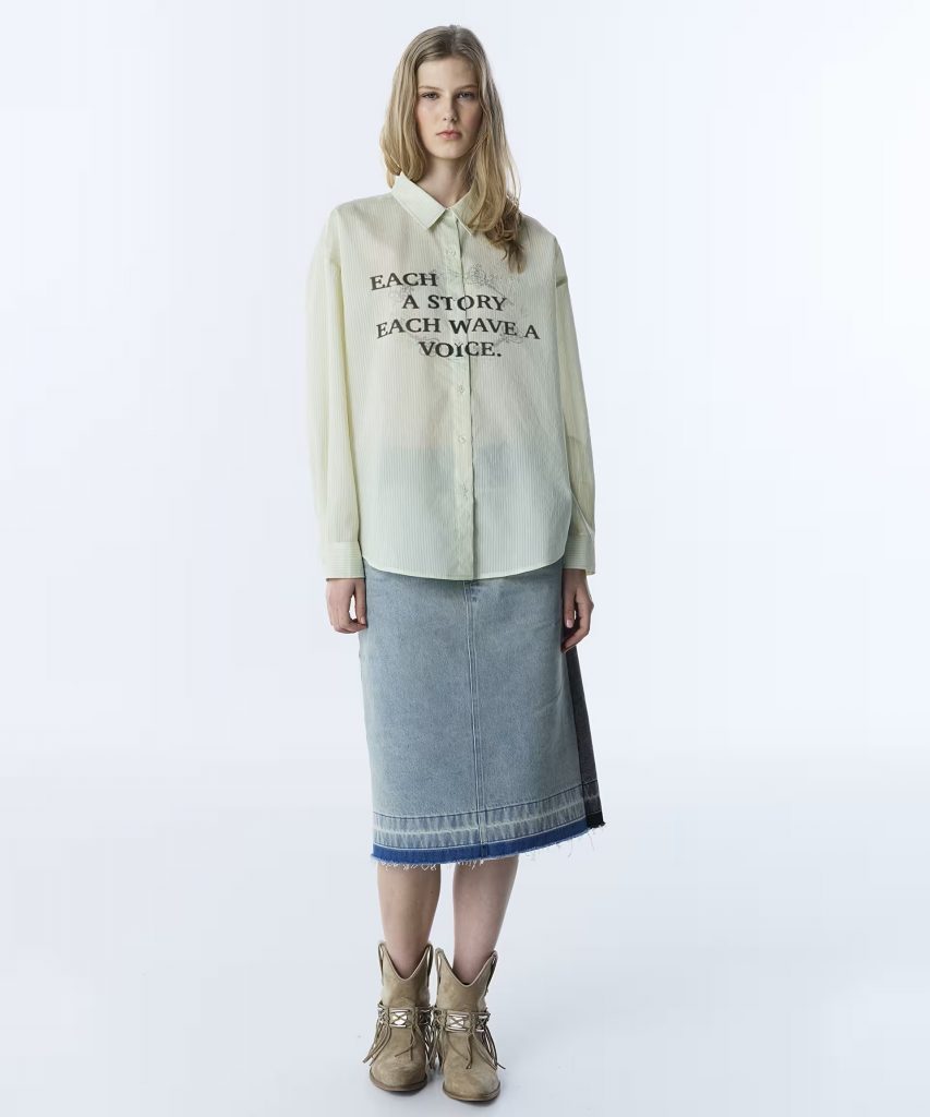 TWIST Slogan Ve Görsel Baskılı Gömlek TS1260025110