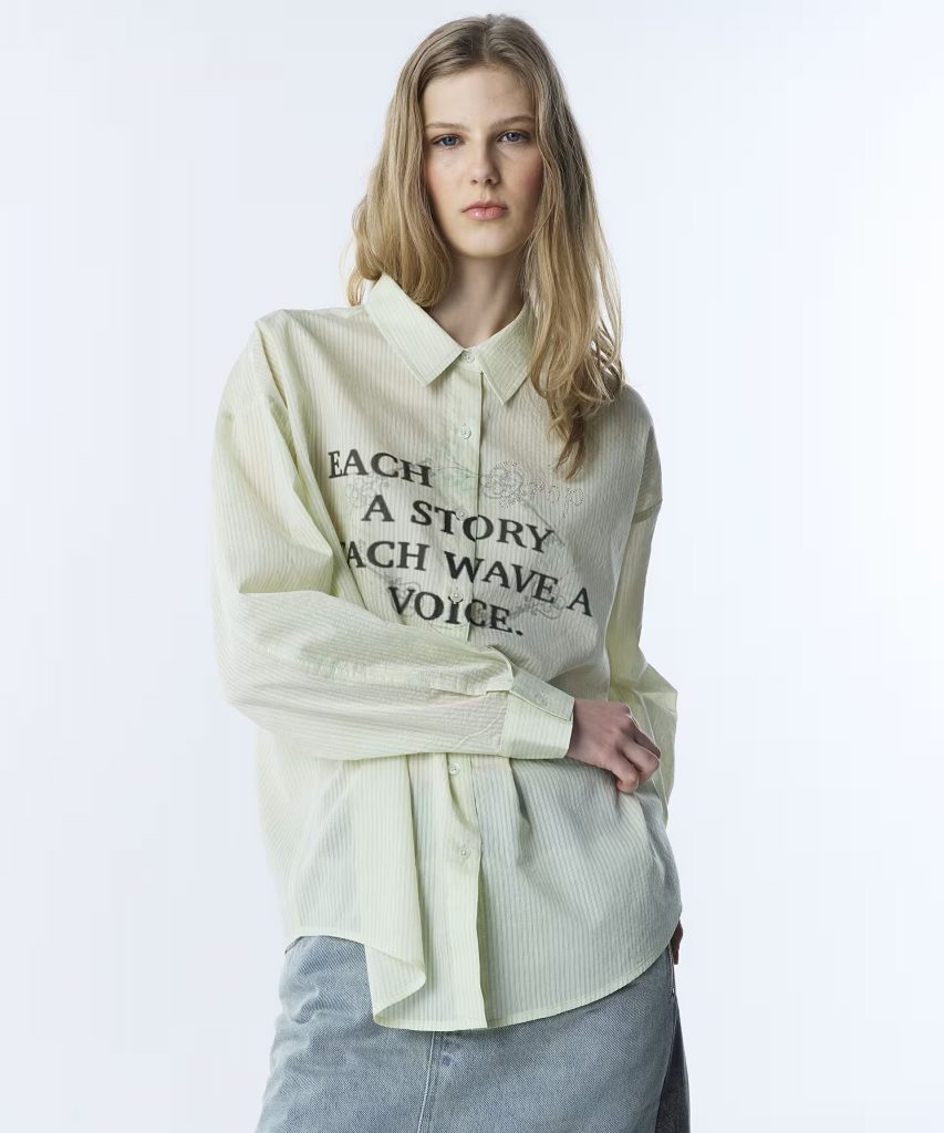 TWIST Slogan Ve Görsel Baskılı Gömlek TS1260025110