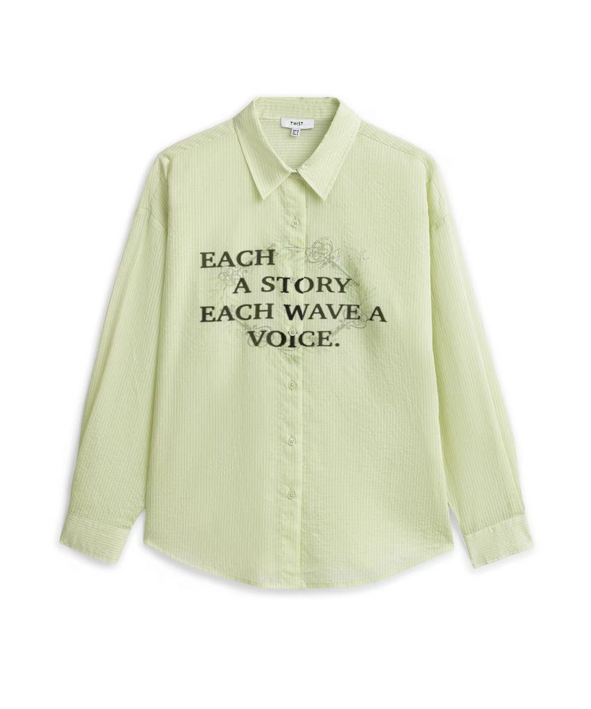 TWIST Slogan Ve Görsel Baskılı Gömlek TS1260025110