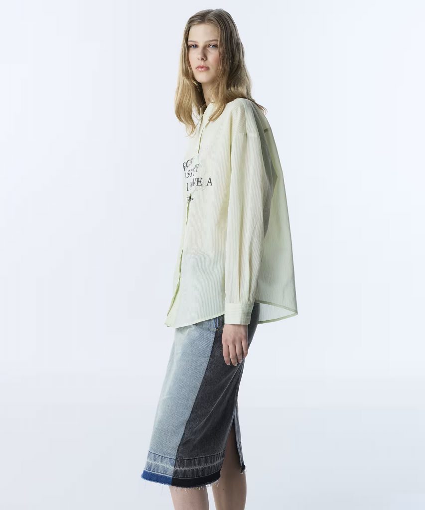 TWIST Slogan Ve Görsel Baskılı Gömlek TS1260025110