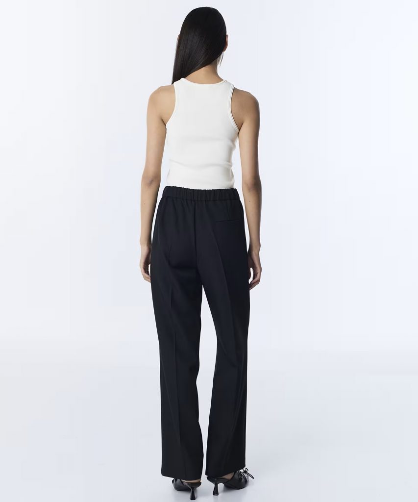 TWIST KONTRAST KORDONLU WIDE LEG PANTOLON TS1260003152 - Siyah