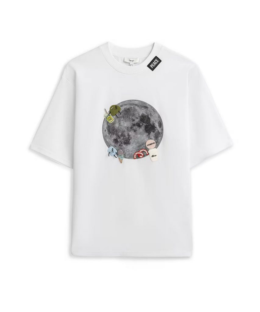 TWIST Görsel Baskılı  ve Patch'li Tişört TS1260070087