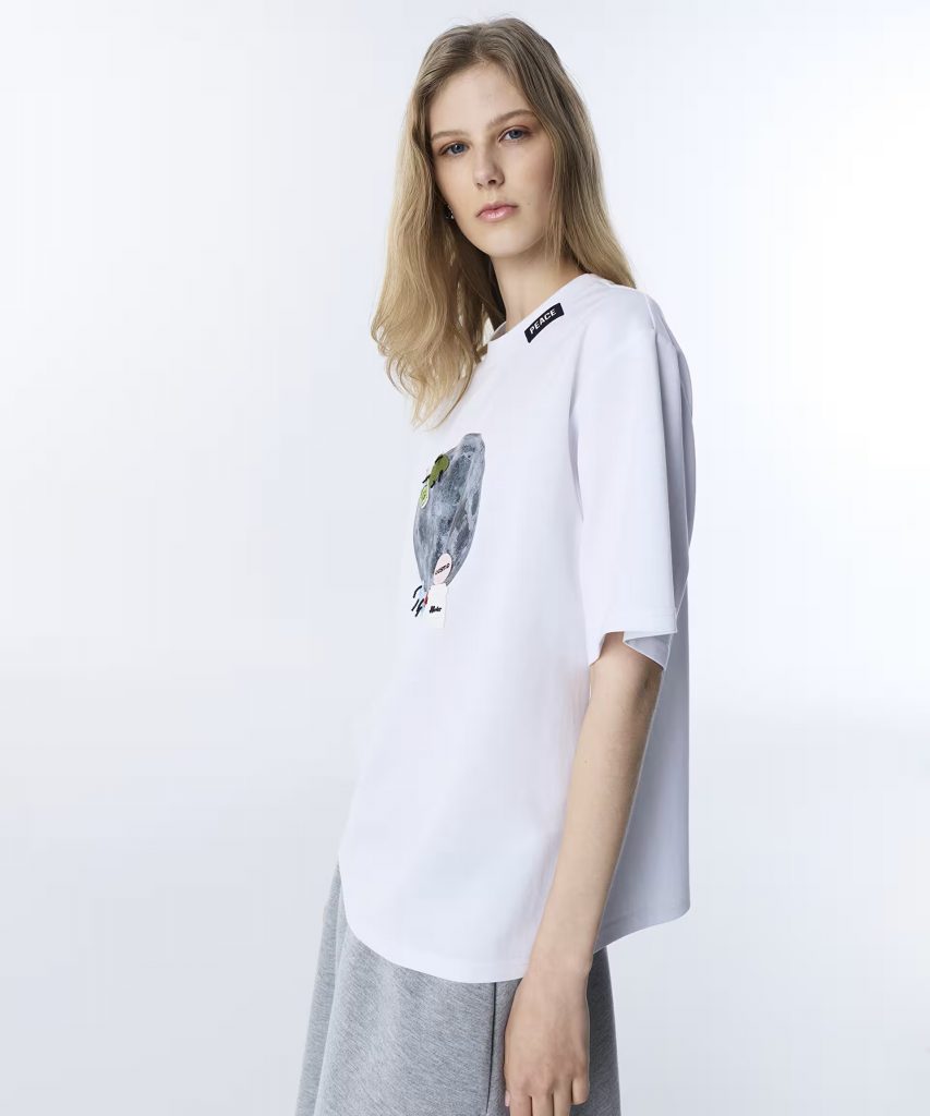 TWIST Görsel Baskılı  ve Patch'li Tişört TS1260070087 - EKRU