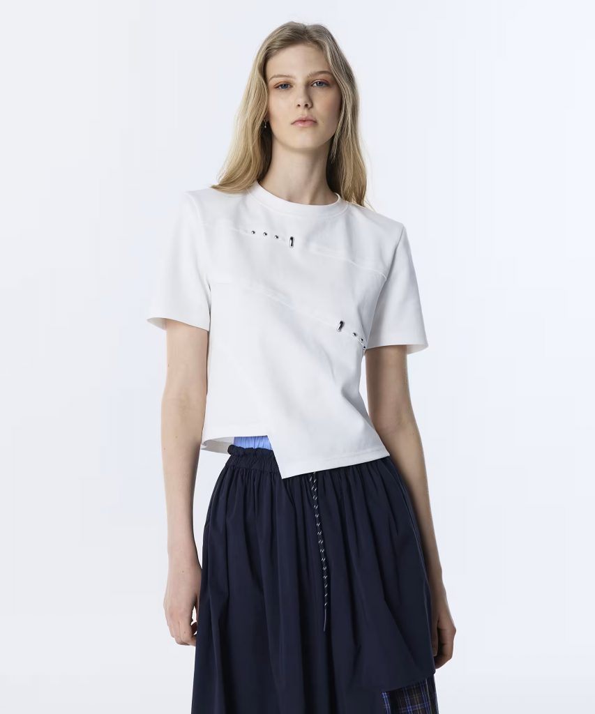 TWIST Metal Aksesuarlı T-shirt TS1260070090 - EKRU