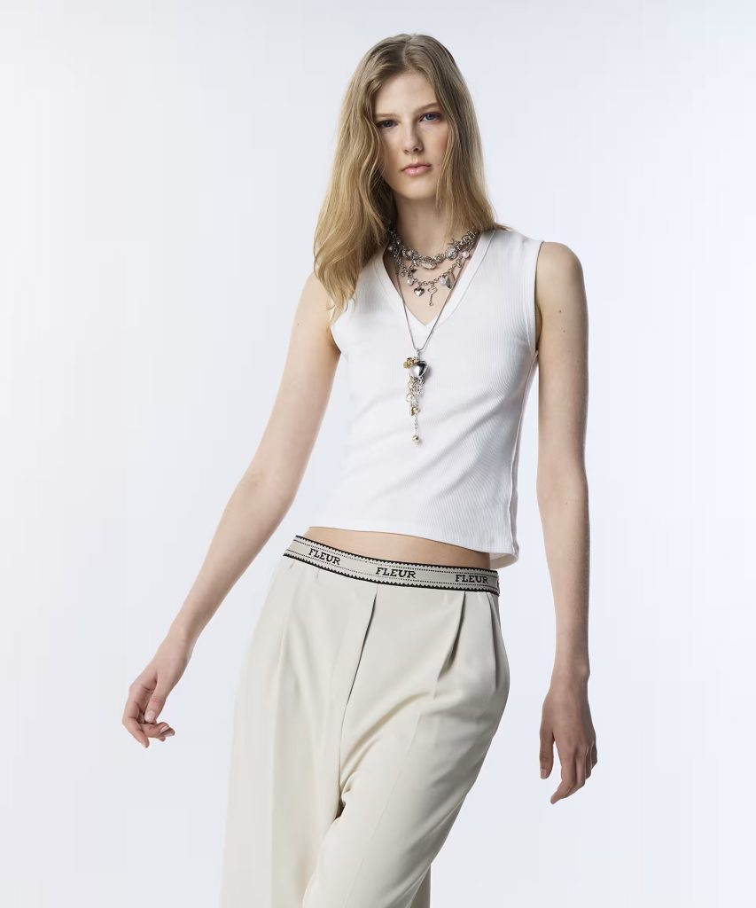 TWİST V YAKA BASIC TİŞÖRT TS1260070092 - EKRU