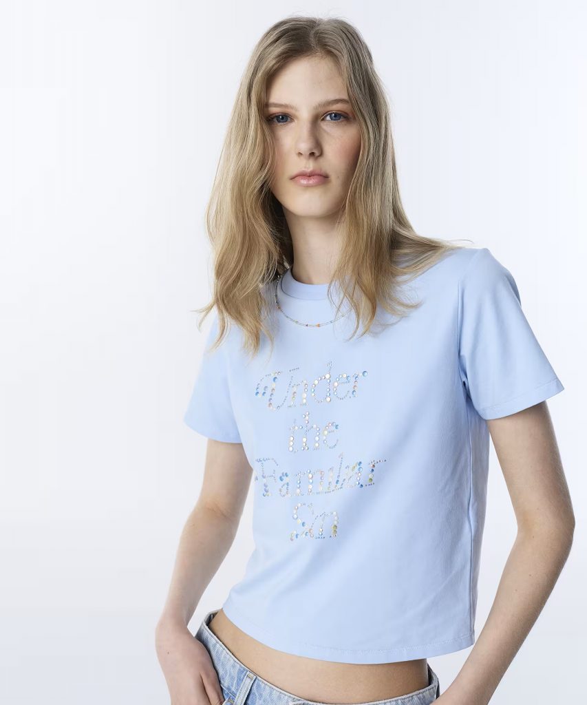 TWİST Renkli Trok Baskılı T-Shirt TS1260070096 - MAVİ