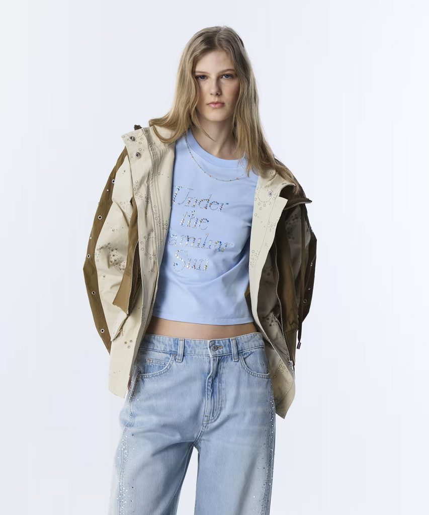 TWİST Renkli Trok Baskılı T-Shirt TS1260070096 - MAVİ