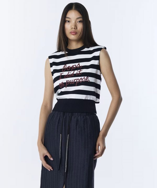 TWIST Çizgi Desen Tişört TS1260050059