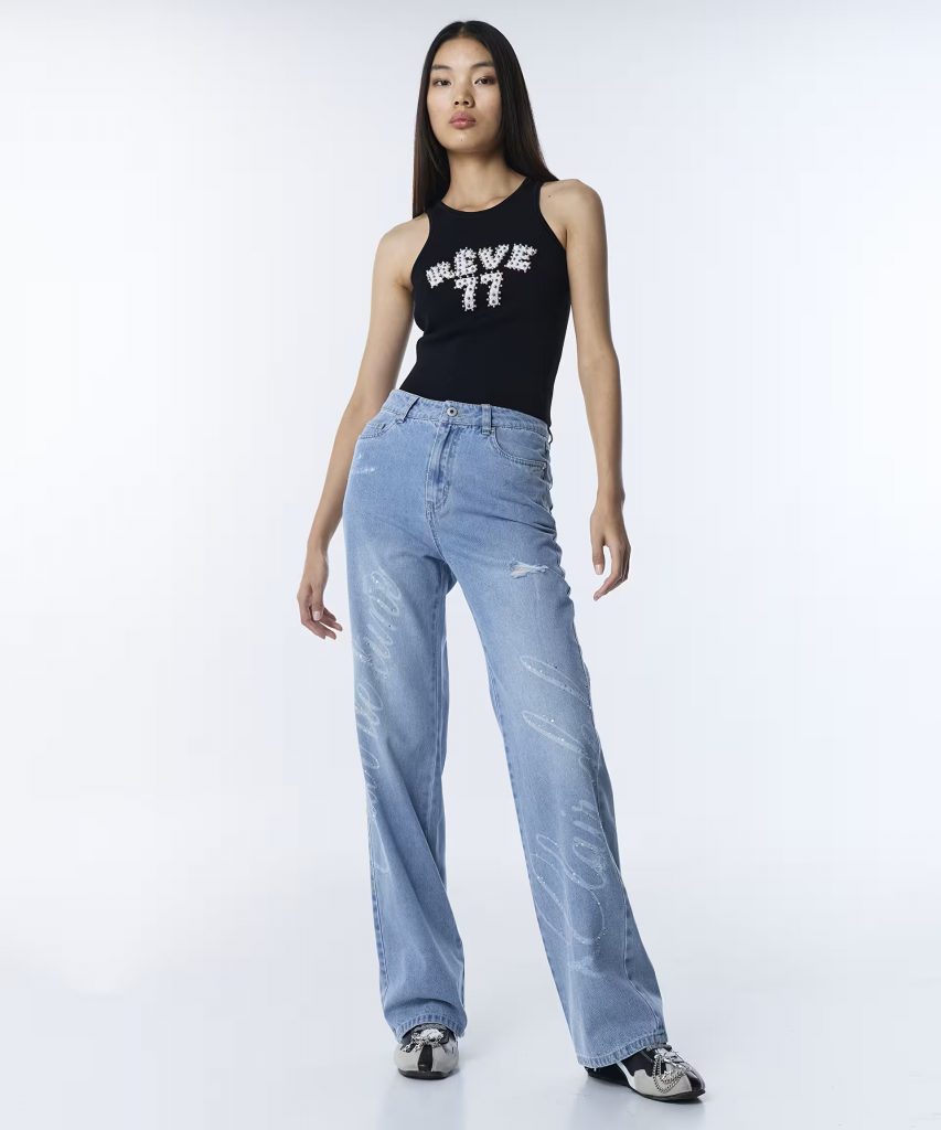 TWIST Slogan Patch 'li Triko T-shirt TS1260050062