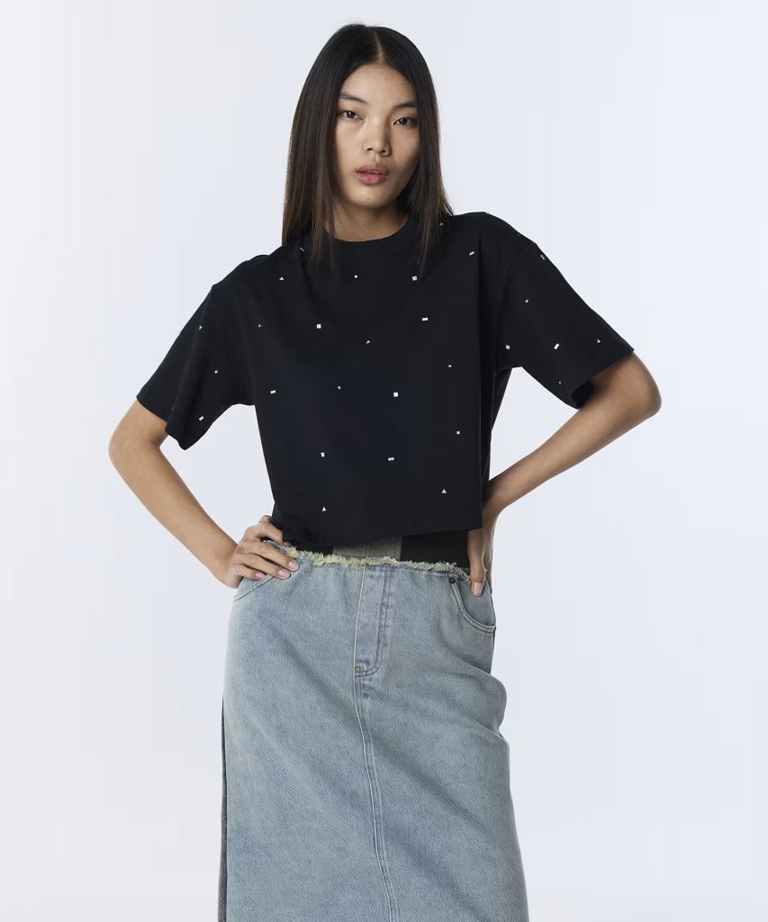 TWİST KARMA AKSESUARLI TİŞÖRT TS1260070091 - Siyah