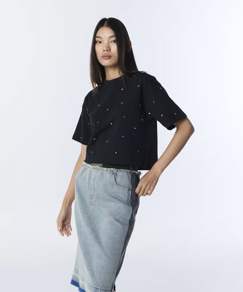 TWİST KARMA AKSESUARLI TİŞÖRT TS1260070091 - Siyah