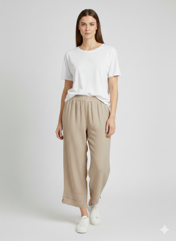 VEDİ Keten Görünümlü Rahat Kesim Pantolon 7413