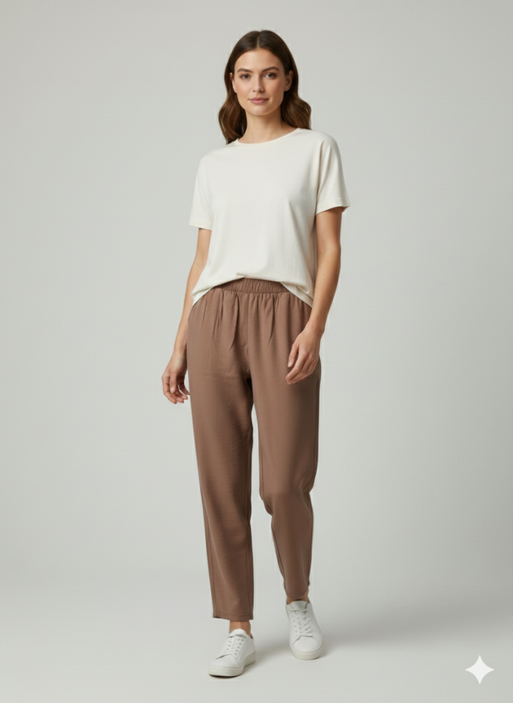 VEDİ Klasik Beli Lastikli Pantolon 7422