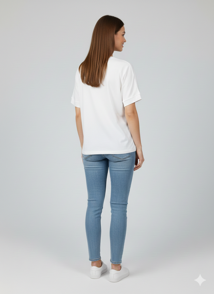 VEDİ Cepli V Yaka T-shirt 7031