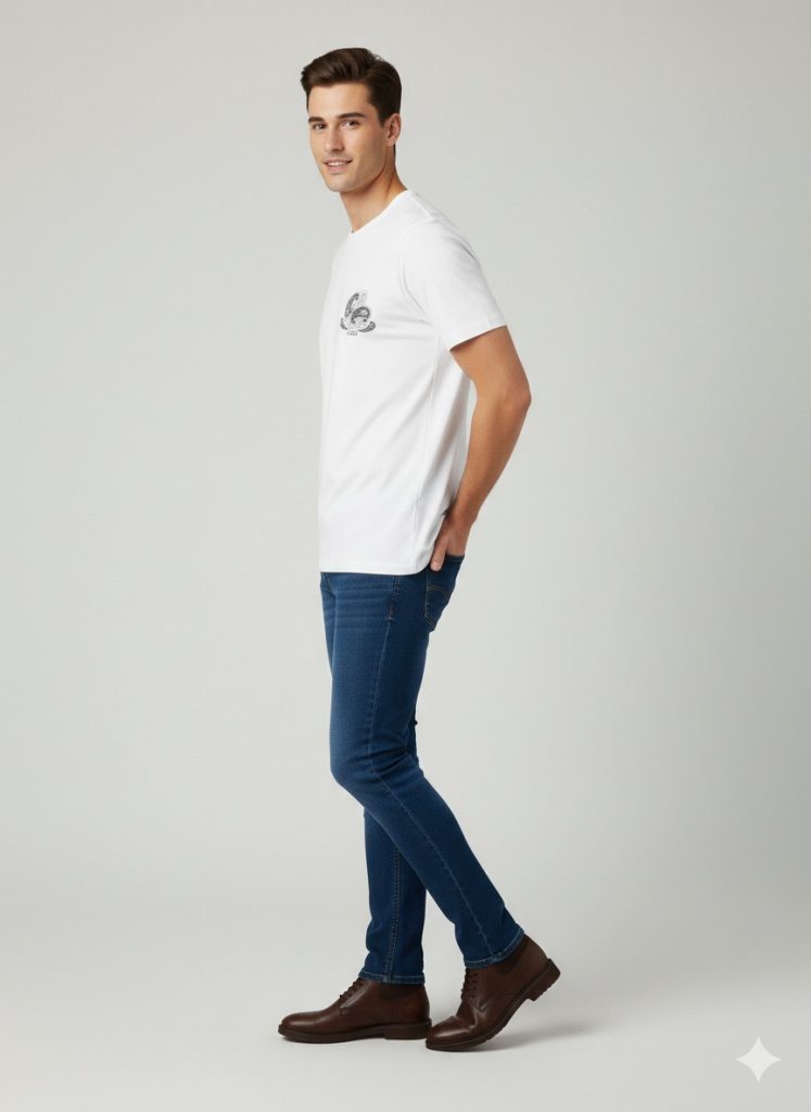 XINT Baskı Detaylı T-shirt 502342 - Beyaz